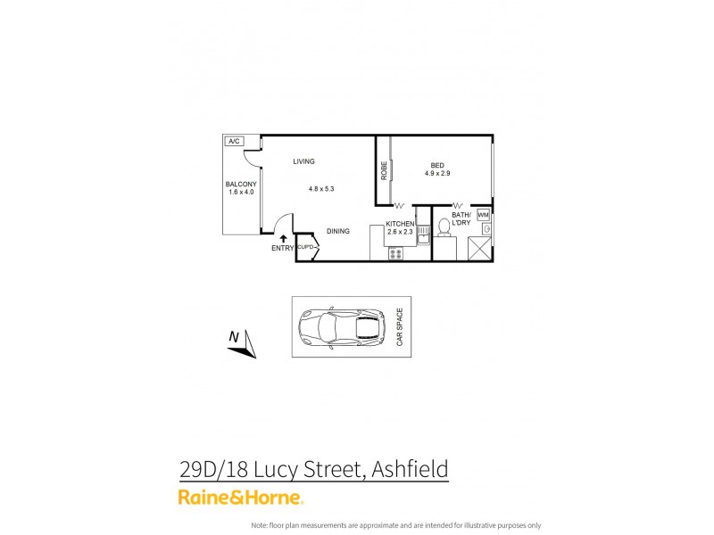 29D/18 Lucy St, Ashfield NSW 2131 Floorplan