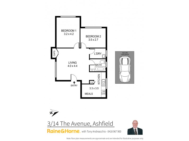 3/14 The Avenue, Ashfield NSW 2131 Floorplan