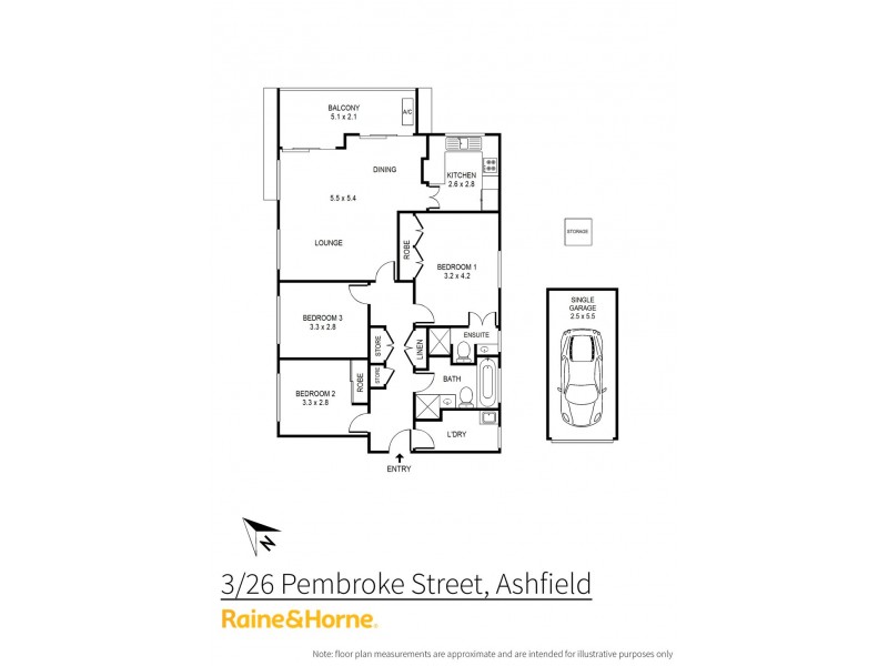 3/26 Pembroke Street, Ashfield NSW 2131 Floorplan