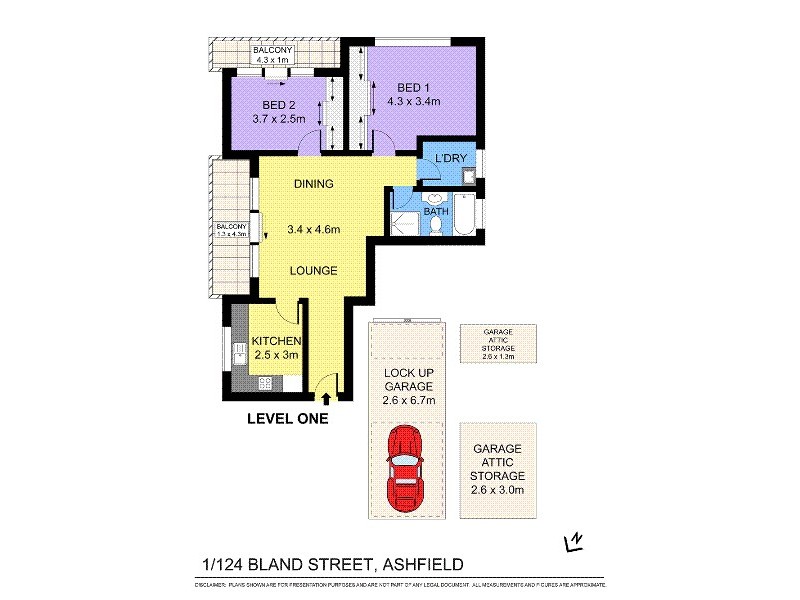 1/124 Bland Street, Ashfield NSW 2131 Floorplan