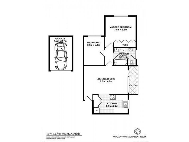 10/4 Loftus Street, Ashfield NSW 2131 Floorplan