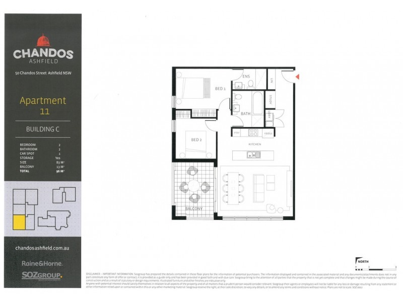 11/50 Chandos Street, Ashfield NSW 2131 Floorplan