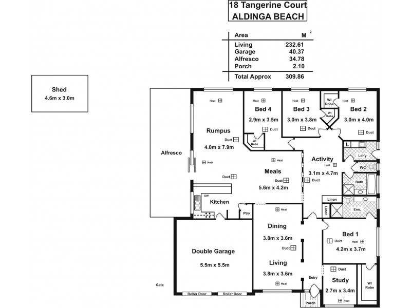 18 Tangerine Court, Aldinga Beach SA 5173 Floorplan