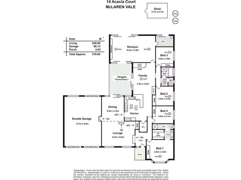 14 Acacia Court, Mclaren Vale SA 5171 Floorplan