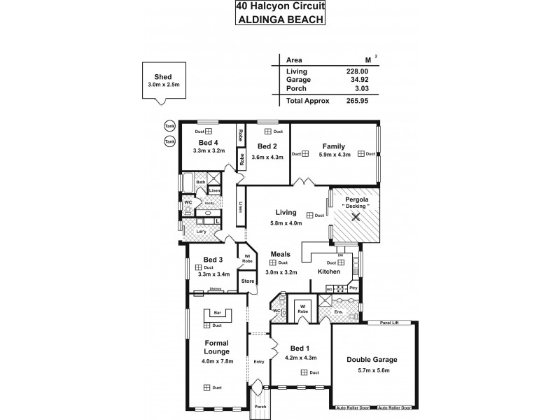40 Halcyon Circuit, Aldinga Beach SA 5173 Floorplan