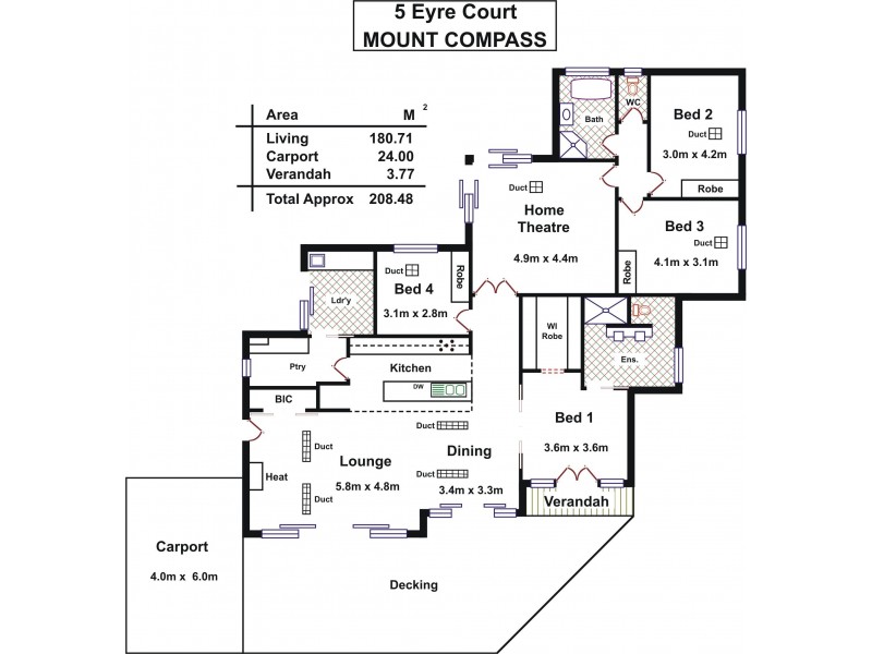5 Eyre Court, Mount Compass SA 5210 Floorplan