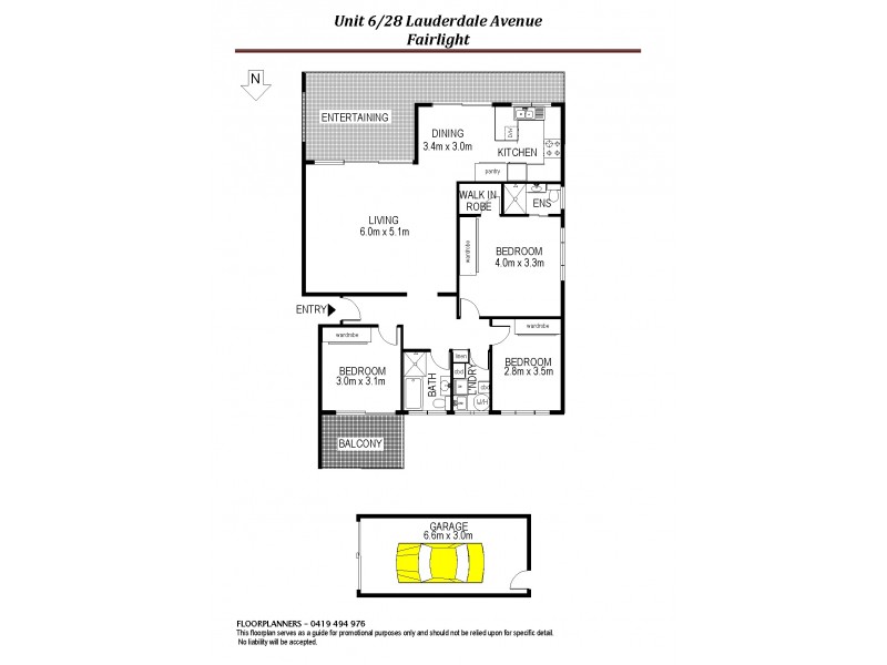 6/28 Lauderdale Ave, Fairlight NSW 2094 Floorplan