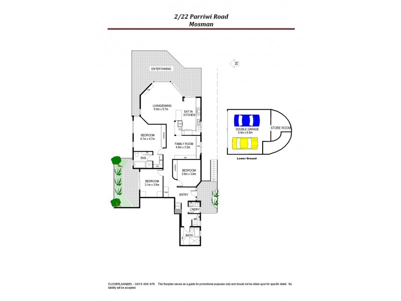 2/22 Parriwi Road, Mosman NSW 2088 Floorplan