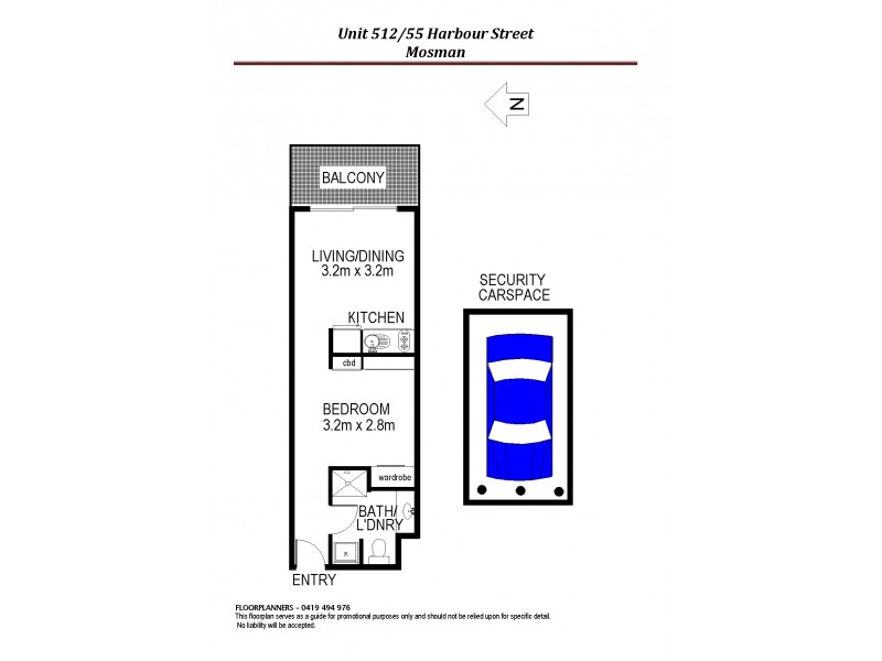 512/55 Harbour St, Mosman NSW 2088 Floorplan