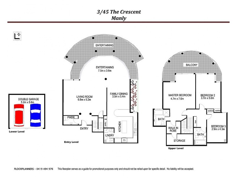 3/45 The Crescent, Manly NSW 2095 Floorplan