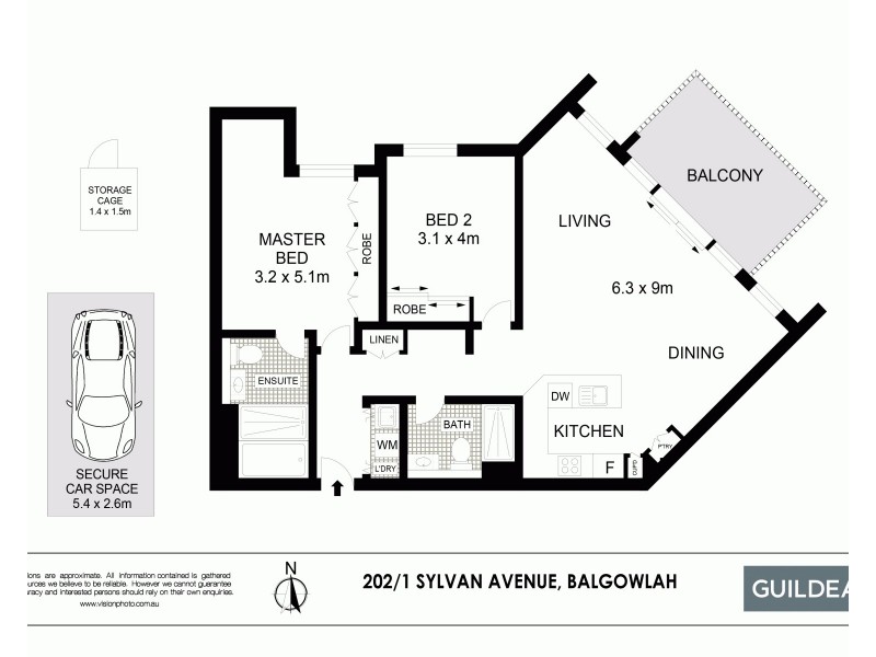 202/1 Sylvan Avenue, Balgowlah NSW 2093 Floorplan