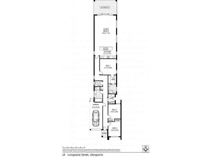 18 Livingstone Street, Glengowrie SA 5044 Floorplan