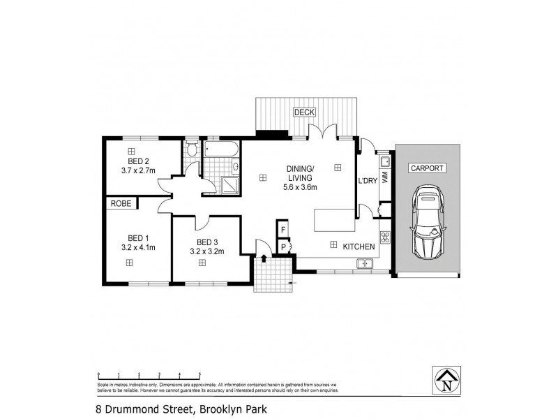 8 Drummond Street, Brooklyn Park SA 5032 Floorplan