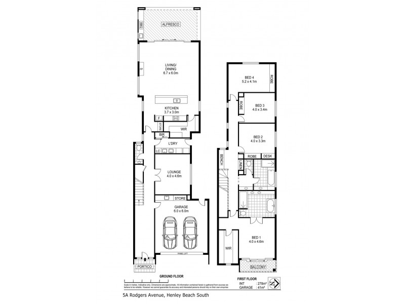 5A Rodgers Avenue, Henley Beach South SA 5022 Floorplan