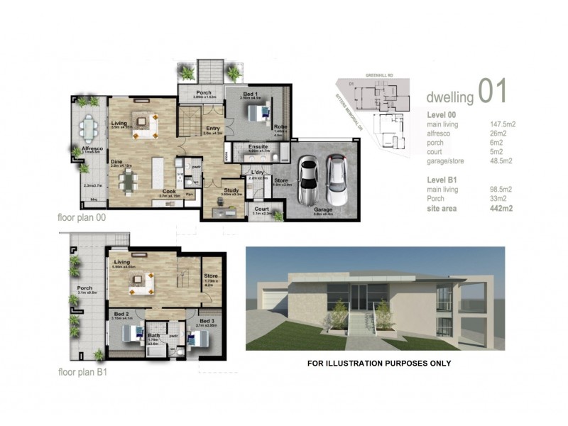 1, 604 Greenhill Road, Burnside SA 5066 Floorplan