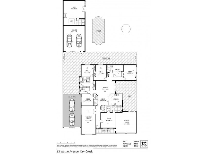 13 Wattle Avenue, Dry Creek SA 5094 Floorplan