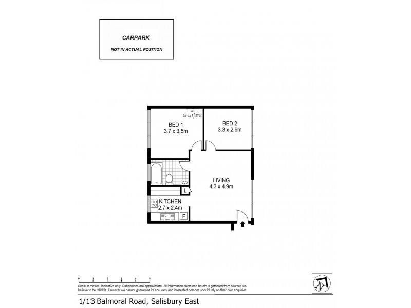 1/13 Balmoral Road, Salisbury East SA 5109 Floorplan