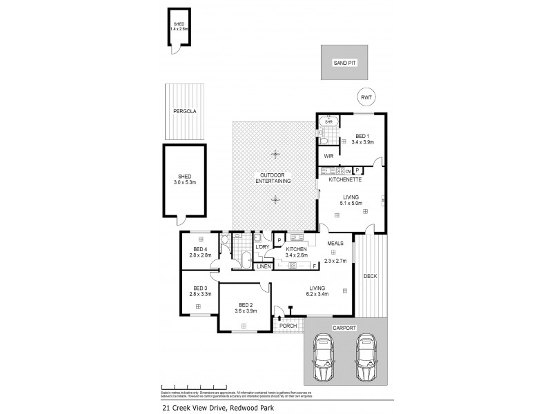 21 Creek View Drive, Redwood Park SA 5097 Floorplan