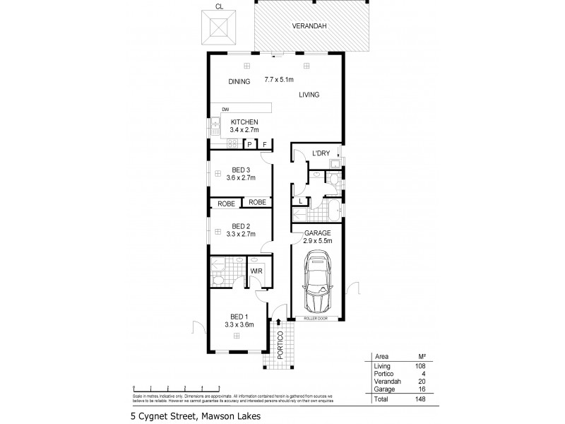 5 Cygnet Street, Mawson Lakes SA 5095 Floorplan