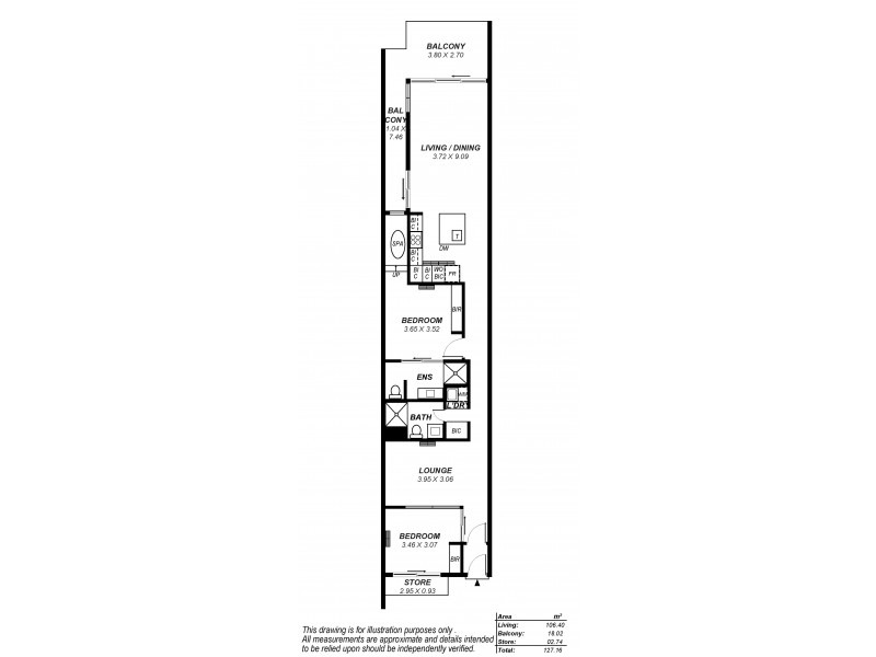 104/356 Seaview Road, Henley Beach SA 5022 Floorplan