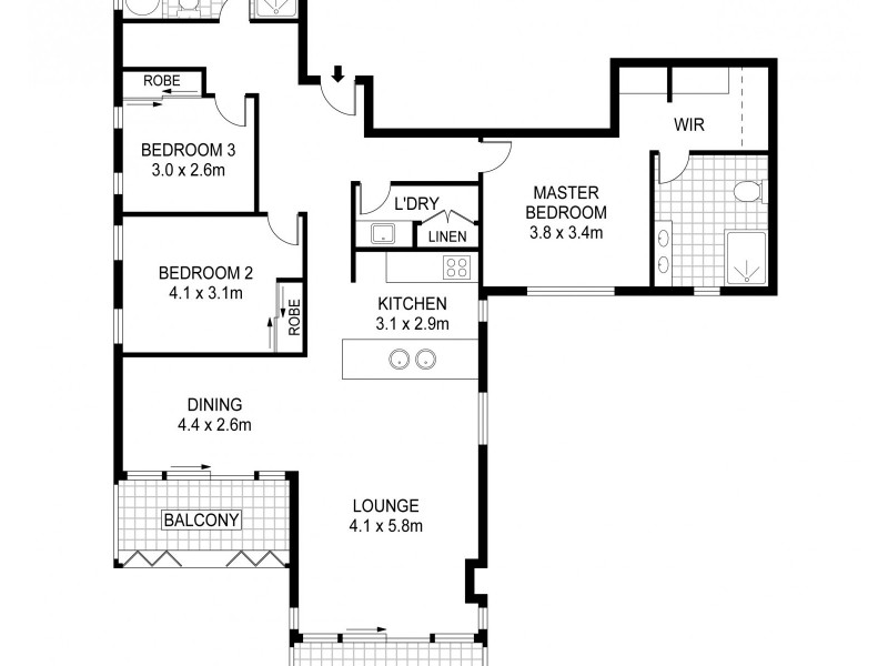 1701, 10 Balfours Way, Adelaide SA 5000 Floorplan