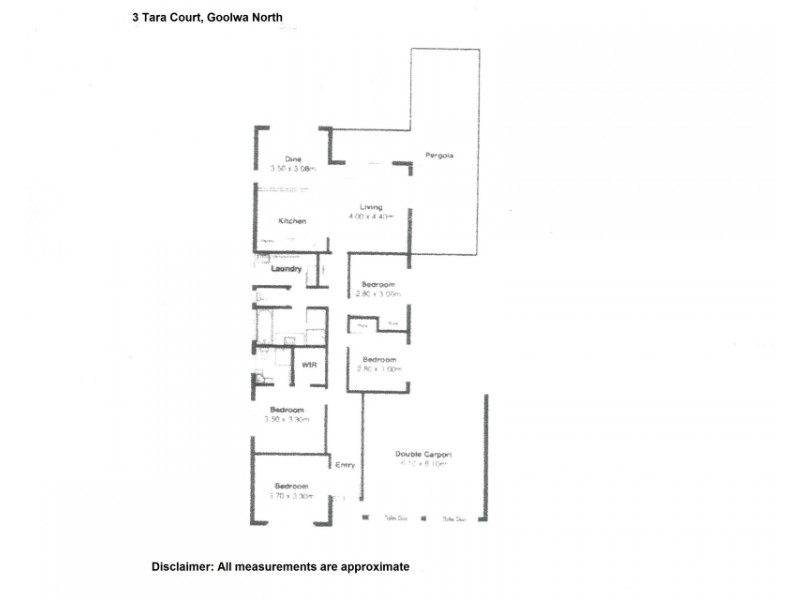 3 Tara Court, Goolwa North SA 5214 Floorplan