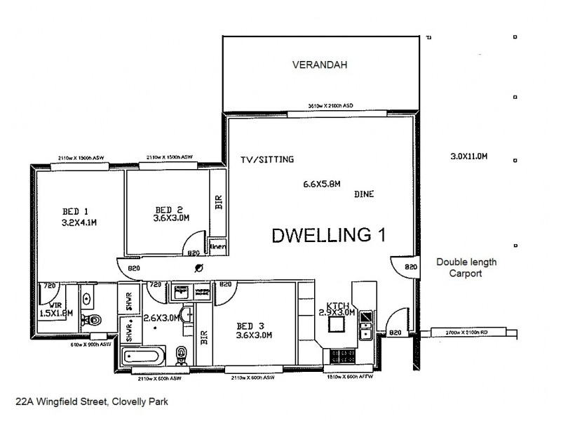 22a Wingfield Street, Clovelly Park SA 5042 Floorplan