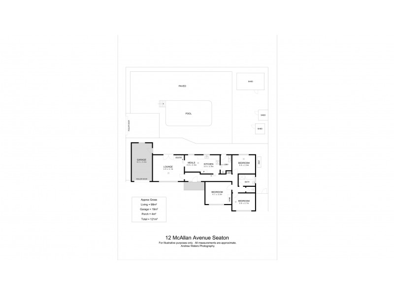12 McAllan Ave, Seaton SA 5023 Floorplan