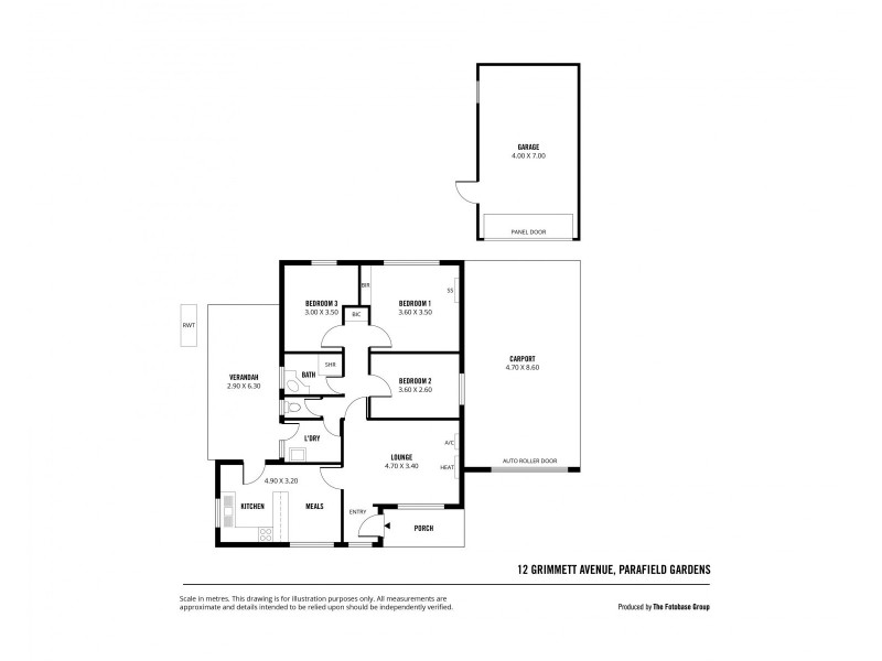12 Grimmett Avenue, Parafield Gardens SA 5107 Floorplan