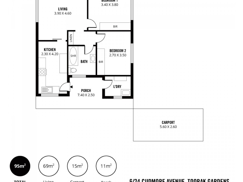 6/24 Cudmore Avenue, Toorak Gardens SA 5065 Floorplan