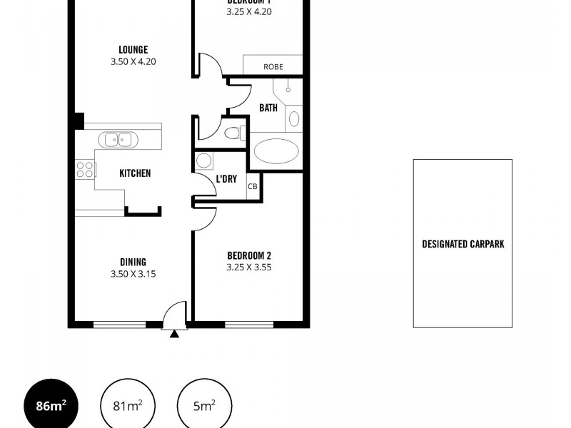 23C, 18 Bewes Street, Adelaide SA 5000 Floorplan