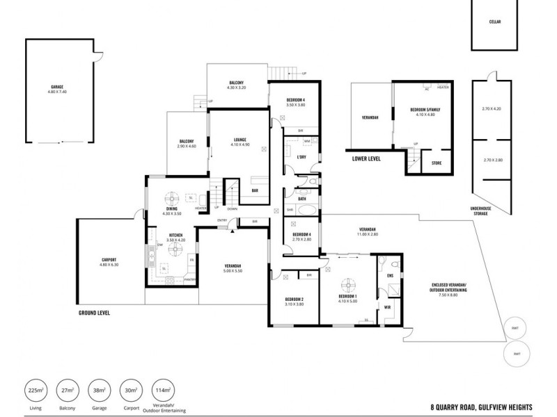 8 Quarry Road, Gulfview Heights SA 5096 Floorplan