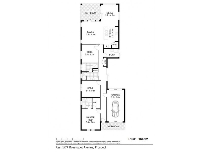 Res. 1, 74 Bosanquet Avenue, Prospect SA 5082 Floorplan