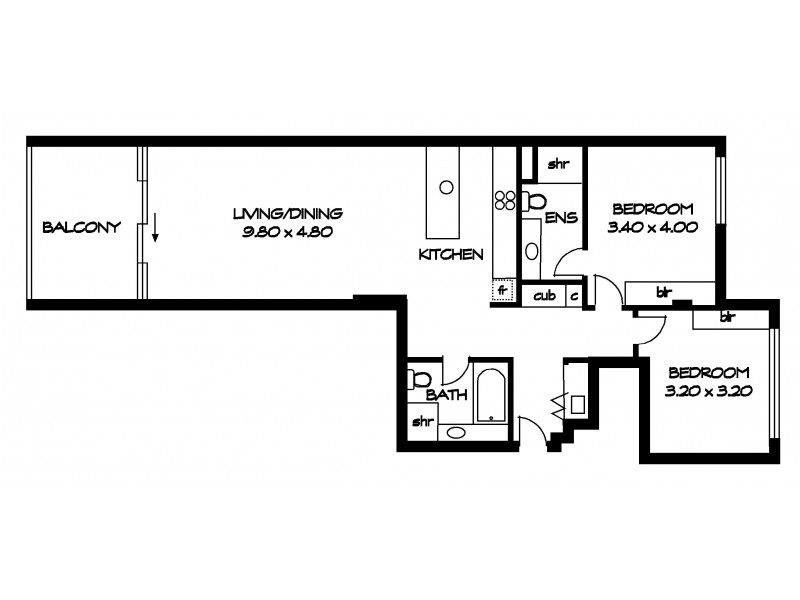 Apt 502, 1-2 Tarni Court, Port Adelaide SA 5015 Floorplan