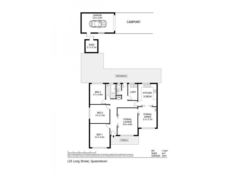 125 Long Street, Queenstown SA 5014 Floorplan