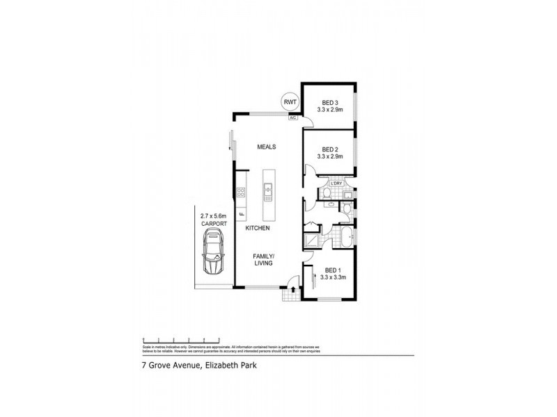 7 Grove Avenue, Elizabeth Park SA 5113 Floorplan