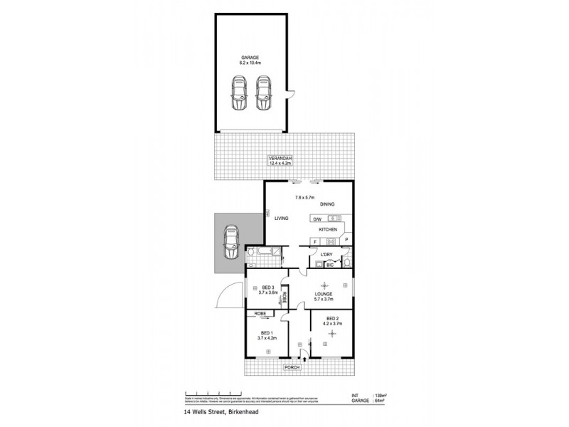 14 Wells Street, Birkenhead SA 5015 Floorplan