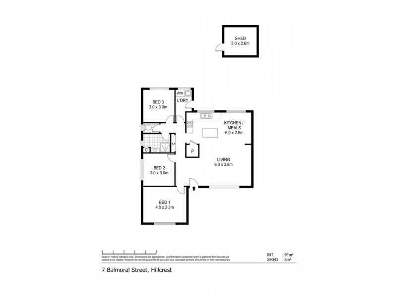 7 Balmoral Street, Hillcrest SA 5086 Floorplan