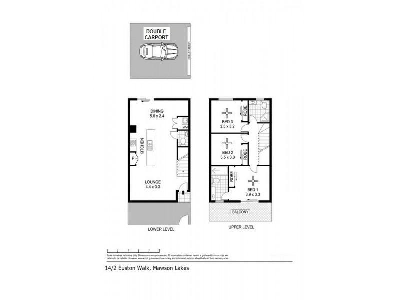 14/2 Euston Walk, Mawson Lakes SA 5095 Floorplan
