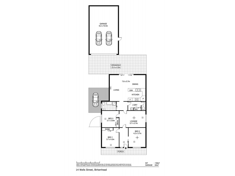 14 Wells Street, Birkenhead SA 5015 Floorplan