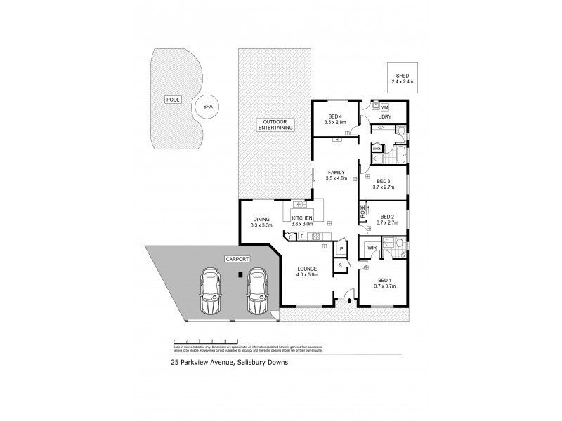 25 Parkview Avenue, Salisbury Downs SA 5108 Floorplan