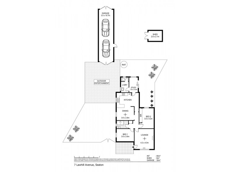 7 Lawhill Avenue, Seaton SA 5023 Floorplan