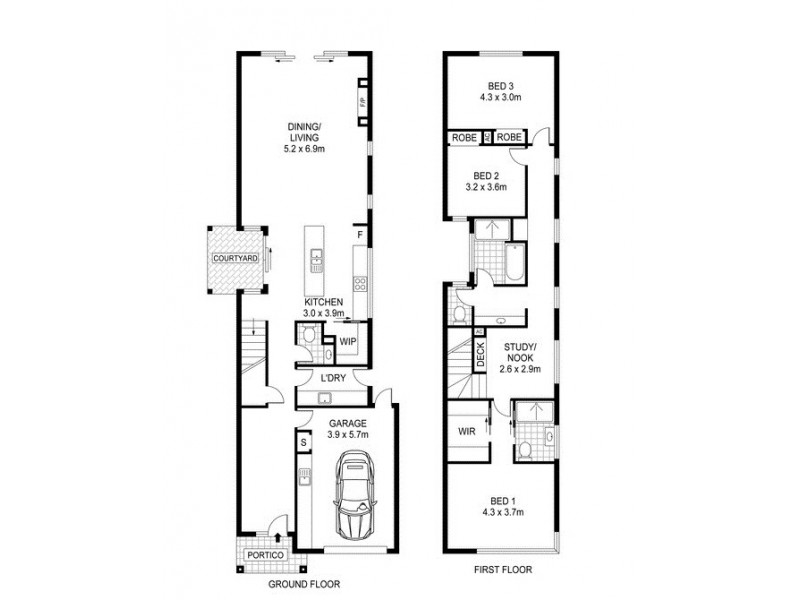 6, 6a and 6b Yorktown Crescent, Henley Beach South SA 5022 Floorplan