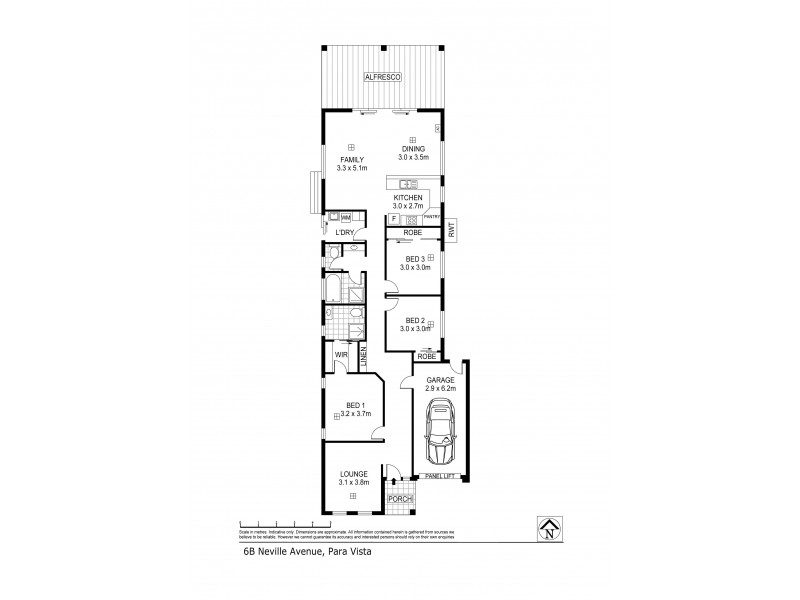 6b Neville Avenue, Para Vista SA 5093 Floorplan