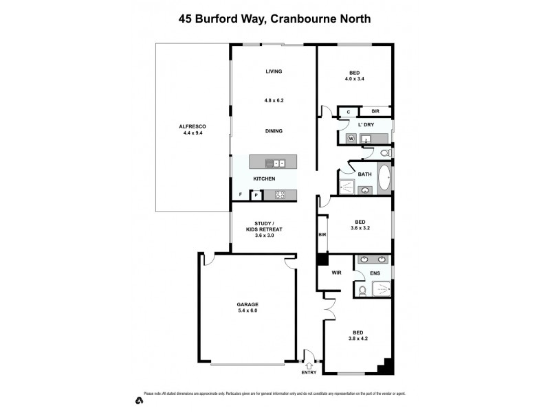 45 Burford Way, Cranbourne North VIC 3977 Floorplan