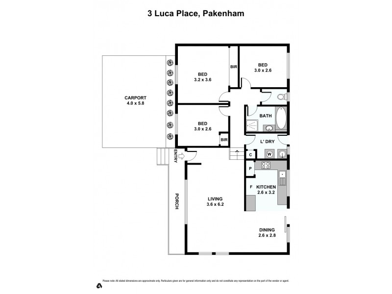 3 Luca Place, Pakenham VIC 3810 Floorplan