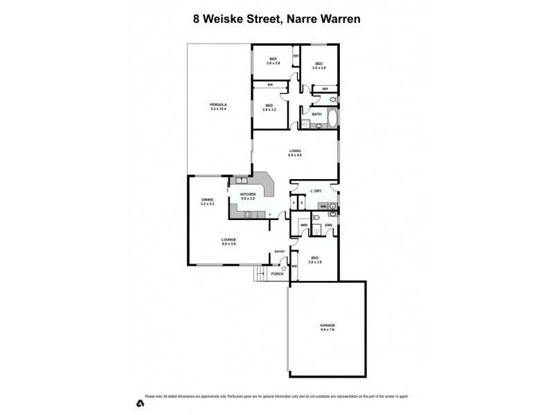 8 Weiske Street, Narre Warren VIC 3805 Floorplan