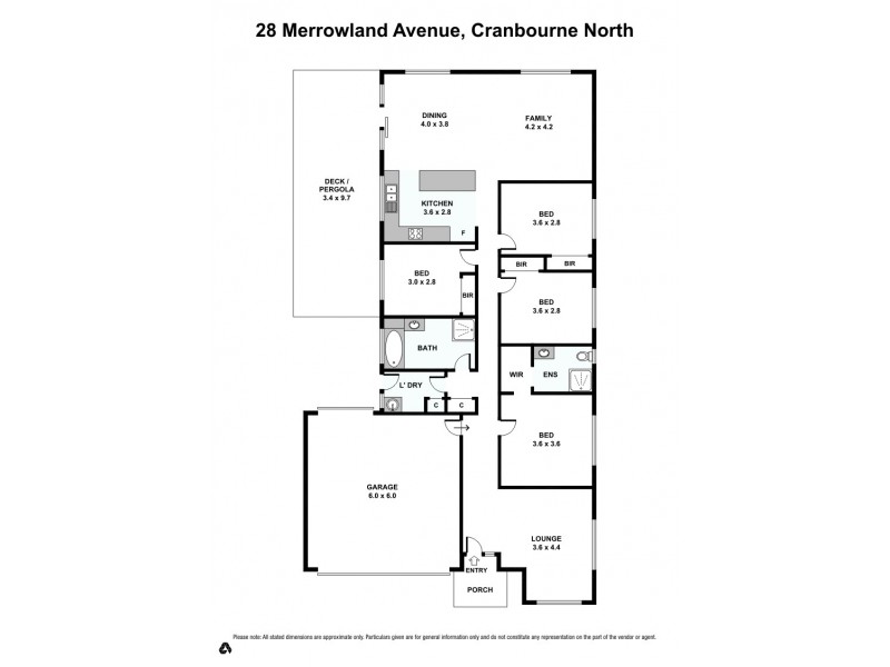 28 Merrowland Avenue, Cranbourne North VIC 3977 Floorplan