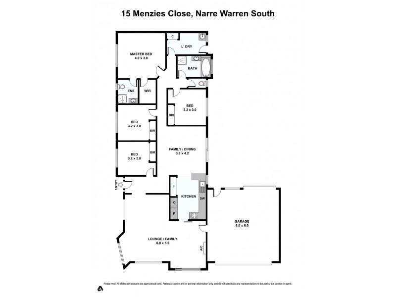 15 Menzies Close, Narre Warren South VIC 3805 Floorplan