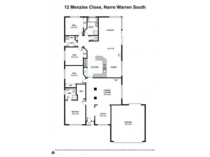 12 Menzies Close, Narre Warren South VIC 3805 Floorplan